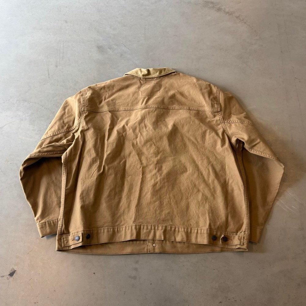 Vintage levi's cream corduroy collar canvas trucker jacket - Picture 3 of 5